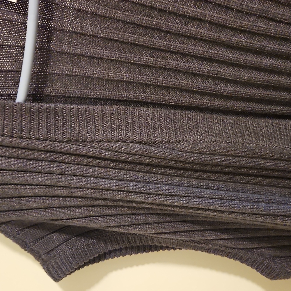 Croft & Barrow Charcoal Knit Vest Cardigan